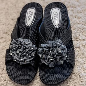 Ella silver and gray sandals